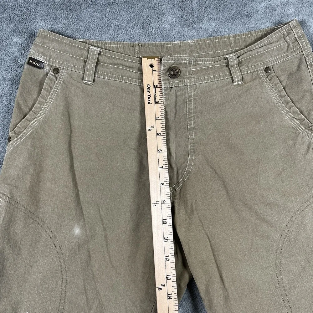 Kuhl Shorts Mens 32 Khaki Vintage Patina Dye Renegade Cargo Distressed See Pics